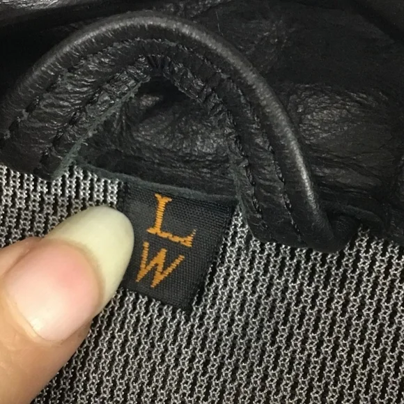 Harley Davidson Black Leather Jacket w/ Burgundy Embroidery - LW Women's Large - Picture 8 of 10